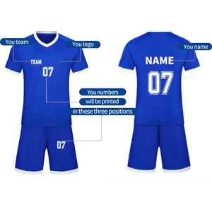 قمصان كرة قدم جديدة مخصصة للكبار للموسم الجديد بالجملة ، قمصان كرة قدم مطبوعة بشعار للرجال ، زي موحد لكرة القدم - Product Image 2