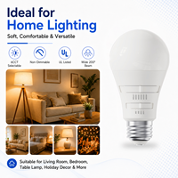 Ampoule LED A19 fonctionnelle à prix direct usine, 1500LM, 6 températures de couleur sélectionnables, 4 niveaux de puissance, culot E26, 120VAC, pour usage résidentiel, certifiée UL