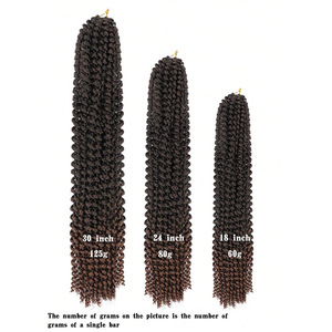 Tresse au crochet de style bohème <span class=keywords><strong>avec</strong></span> des fibres mélangées, nœud pré-noué à l'extrémité, convient aux produits d'extension de <span class=keywords><strong>coiffure</strong></span> pour femmes - Product Image 6