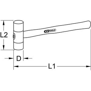 KS TOOLS Maillet en plastique, 200g - Product Image 3