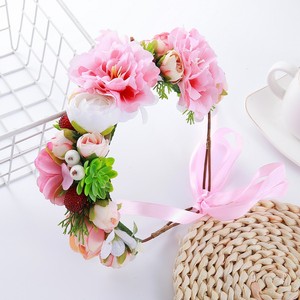 Diadema de <span class=keywords><strong>Flores</strong></span> Artificiales Personalizada <span class=keywords><strong>para</strong></span> Mujeres, Niñas y Damas, Corona, Guirnalda de Novia, Accesorio <span class=keywords><strong>para</strong></span> <span class=keywords><strong>el</strong></span> Cabello - Product Image 4