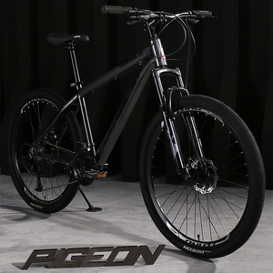Bicicletta <span class=keywords><strong>da</strong></span> Montagna <span class=keywords><strong>da</strong></span> <span class=keywords><strong>Uomo</strong></span> con Forcella Ammortizzata a Velocità Variabile, Doppio Freno a Disco, Adatta per Fuoristrada e Corse su Strada - Product Image 2