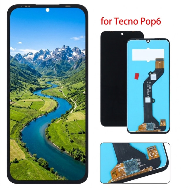 Factory Wholesale Replacement for Tecno POP 6 GO BE6 LCD Display Touch Screen Lcd for Mobile Phones