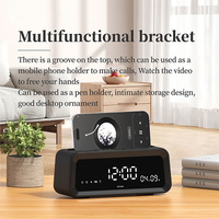 Multifunctionele Draadloze Wekker Bluetooth Speaker Pen Houder