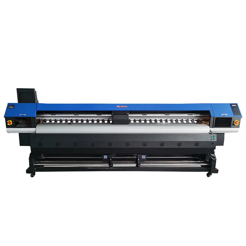 Mesin printer vinil bungkus mobil nonair ramah lingkungan format lebar 3.2m mesin printer spanduk bendera iklan 3.2m 4 kepala