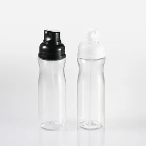 Flacone spray per dispenser di olio da cucina in plastica PET di alta qualità personalizzato da 250ml set di spruzzatori per olio d'oliva per barbecue per olio da cucina