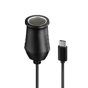 Bộ Chuyển Đổi Bật Lửa Thuốc Lá USB Type-C Đầu Cắm Bật Lửa Thuốc Lá Trên Xe Hơi USB C Sang 9V/12V/15V/20V Cáp Chuyển Đổi Đầu Cái