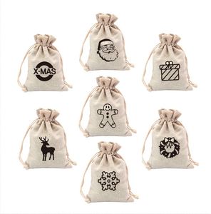 Sac à pain en coton et lin personnalisé avec poches et cordon de serrage - Product Image 5