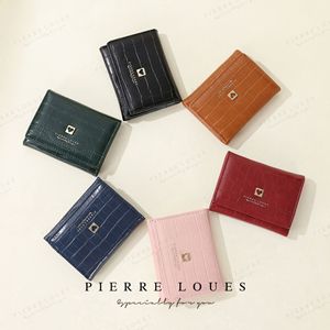 Monedero pequeño para mujer Pierre Loues con múltiples ranuras para tarjetas, billetera con diseño de cocodrilo en forma de corazón para uso diario - Product Image 1