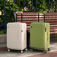 Ensemble de bagages de luxe pour PC, valise trolley extensible avec 5 roues pivotantes, cabine avec compartiments pour ordinateur