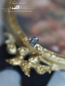 ब्लू नाइट ब्लैक नाइट फंतासिया में आई लंदन टंगस्टन नकल टॉपज़ जेम लाइट लक्जरी महिलाओं की अंगूठी - Product Image 6