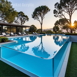 Piscina Spa in Acrilico per Bambini e Famiglie, Piscina Rettangolare da Giardino in Legno WPC e Fibra di Vetro - Product Image 3