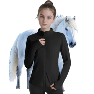 Veste d'équitation unisexe personnalisable à manches longues pour compétition hivernale, doublure polaire 100 % coton, anti-odeur - Product Image 1
