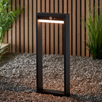 Détecteur de mouvement de tour de borne étanche en aluminium moulé sous pression moderne lampe de pelouse à led extérieure lumière solaire