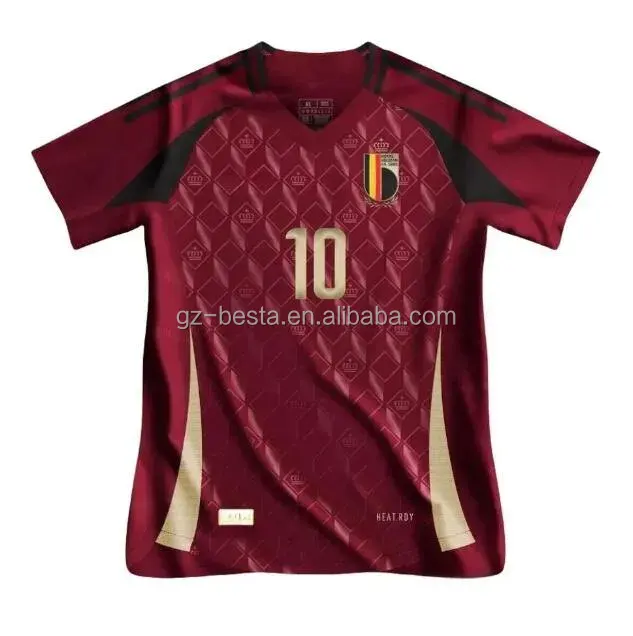 بلجيم دي برون قميص كرة القدم R.LUKAKU E.HAZARD كأس أوروبا 2024 2025 قميص كرة القدم للفريق الوطني للرجال للأطفال بلجيكا جيرسيه كرة القدم
