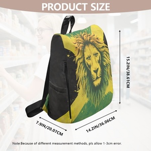 Factory Outlet Jamaica Flag Design Impresión personalizada Mochilas de <span class=keywords><strong>mujer</strong></span> de gran capacidad con un bolsillo trasero oculto Envío gratis - Product Image 6