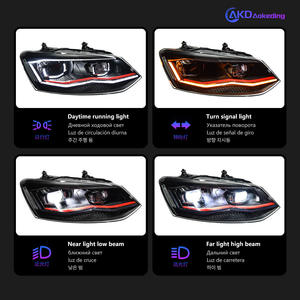09-18 Volkswagen POLO Golf GTI ไฟหน้าประกอบกับเลนส์ LED ดัดแปลงไฟเปลี่ยนสัญญาณน้ำในเวลากลางวัน - Product Image 6