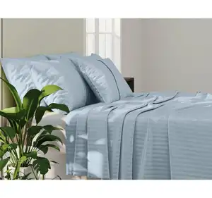 Conjunto de lençóis king size para hotel, popular, conjunto de cama king size macio premium, conjunto de luxo em algodão