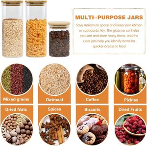 Household Bpa-Free <b>Airtight</b> Clear Plastic Stackable Kitchen Organizer Cereal Storage Container Dry Food Box <b>Jar</b> with Lids - Product Image 3