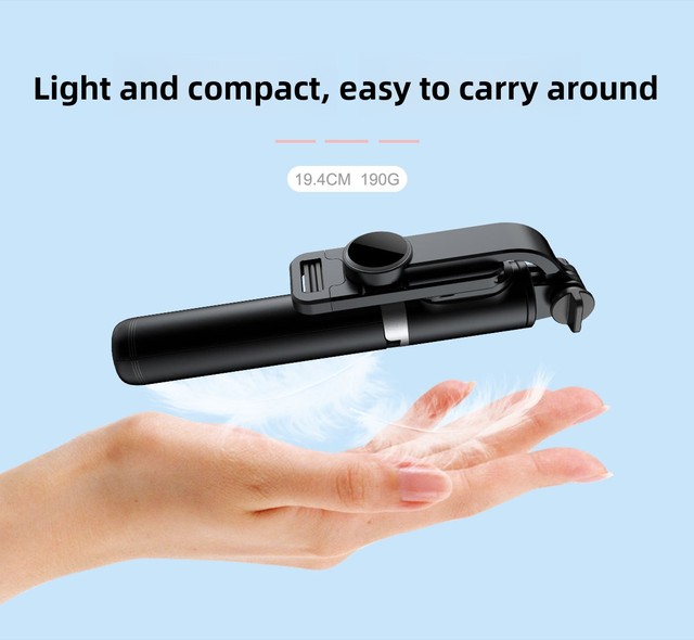 Selfie Stick Tripod, 3-in-1 Extendable Stainless Phone Tripod with Detachable Bluetooth Remote for Photograph, Live Streaming