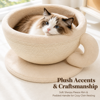 Coussin-griffoir en sisal pour chat, lit-couffin en peluche pour chats d'intérieur