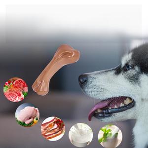 Giocattoli da Masticare per Cani Non Tossici all'Ingrosso, Forma di Osso Rosso in TPR e Nylon, Sapore di Manzo Reale, Giocattoli Durevoli per la Salute Dentale dei Cani - Product Image 4