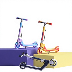 Trottinette <span class=keywords><strong>à</strong></span> pousser pliable <span class=keywords><strong>à</strong></span> deux roues pour enfants de 6 <span class=keywords><strong>à</strong></span> 12 ans, garçons et filles, en plastique moderne pour l'extérieur - Product Image 5