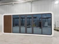 Conteneur de couchage économique en forme de capsule, type 'apple Cabin', de 40 pieds, petit modèle pour hôtel, avec 1 chambre, cuisine et salle de bain