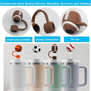 Capuchons de paille anti-poussière multi-designs en silicone/PVC de 10 mm compatibles avec les gobelets Stan Ley de 20, 30 et 40 oz - Product Image 4