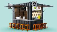 Custom Made 10ft Container mobile Bar Bar Bar Bar per giardino caffetteria per edificio per uffici o bagno di ingresso