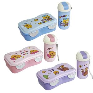 Lonchera de Dibujos Animados, Contenedor de Alimentos para Niños, Cajas y Recipientes de Almacenamiento, Lonchera <span class=keywords><strong>con</strong></span> Forma de Auto, Juego de Vasos - Product Image 1