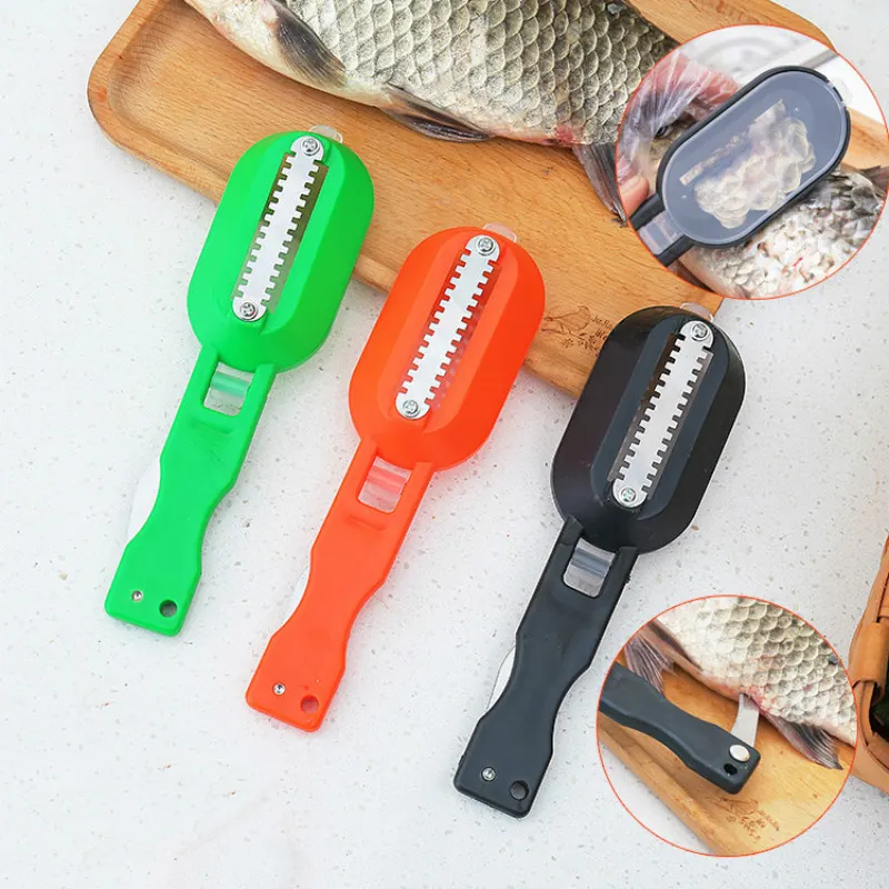 New Design Fish Skin Brush Fast Remove Fish Scale Scraper Planer Tool Kitchen Cooking Accessories