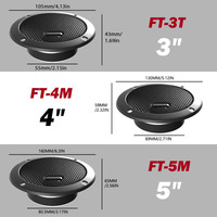 Altavoz Compacto de 3/4/5 Pulgadas y 8 Ohmios, Ideal para Altavoces Portátiles BT, Dispositivos de Audio para Exteriores y Modificación de Audio para Automóviles
