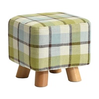 Offre échantillon voetenbank Fourrure Pouf Canapé Pied Tabouret Maquillage Tabouret En Bois Massif Repose-pieds Rembourré 4 Jambes Taille Personnalisée
