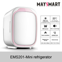 Nouveau mini-réfrigérateur portable en acier inoxydable, alimenté par batterie/électricité, pour soins de la peau, cosmétiques, maquillage, usage domestique, voiture, extérieur, hôtel, 10L