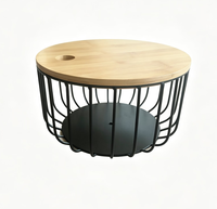 Panier à fruits pour comptoir de cuisine, lot de 2 grands paniers empilables avec couvercle en bambou