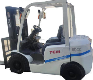 Carretilla elevadora diésel TCM de tres toneladas y tres metros Buen estado Precio bajo Carretilla elevadora serie 30 Stock Carretilla elevadora de combustión interna barata - Product Image 1