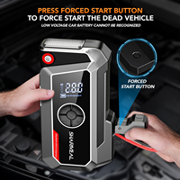SHARMEAL Démarreur de Batterie de Voiture 8000mAh, Booster de Démarrage, Power Bank 12V 2000A, Démarreur Portable avec Pompe à Air