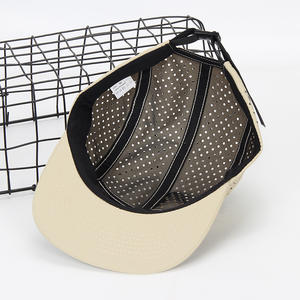 Gorro de béisbol de ala corta de secado rápido con diseño de agujero láser, malla no estructurada, gorra de campamento de 5 paneles, luz fresca y transpirable - Product Image 6