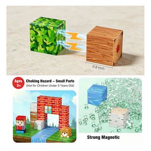 Safe Certified Industrial Magnet <b>Magnetic</b> Building Cubes ASTM CPC EN71 CE STEM Educational Sensory Plastic Construction Learning - Product Image 5