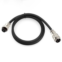 Konektor GX16 Aviation Plug dengan Kabel Las, Kepala Ganda Jantan/Betina 2P-10 Inti, Harness Tanpa Isolasi, Berbagai Panjang