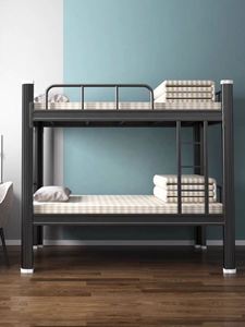 Lit superposé en métal moderne à deux étages pour enfants, idéal pour dortoirs, mobilier scolaire, chambres, hôpitaux et appartements - Product Image 4