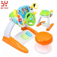 Jouet de conduite pour enfant en plastique, volant de simulation musical éducatif pour l'apprentissage précoce, jeu de conduite automobile pour bébés