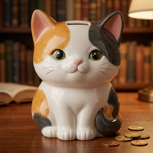 <span class=keywords><strong>Tirelire</strong></span> en céramique <span class=keywords><strong>chat</strong></span> calico mignon, adorable <span class=keywords><strong>tirelire</strong></span> tricolore pour économiser de l'argent, décoration de chambre d'enfant, <span class=keywords><strong>tirelire</strong></span> de maison, vente en gros - Product Image 1