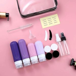 Kit d'accessoires personnalisés avec logo sur mesure, flacon de voyage anti-fuite pour cosmétiques, tube de voyage rechargeable, ensemble de flacons - Product Image 4