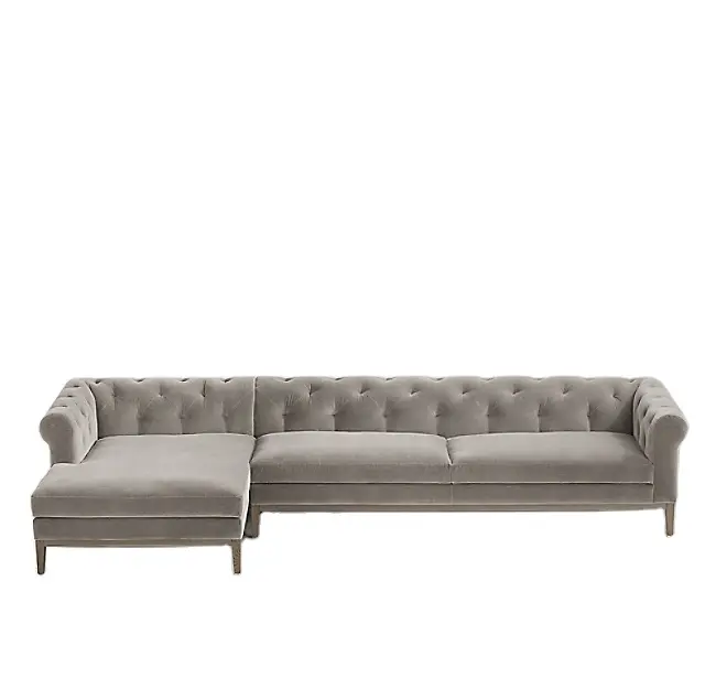 Yüksek moda küresel ev mobilya toptancı ahşap kumaş oturma odası kanepeleri yumuşak amerikan tarzı kanepe mobilya