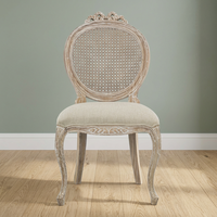 Chaise à coussin en rotin fait à la main meubles en bois massif pour salon fabriqué en Indonésie pour grossiste