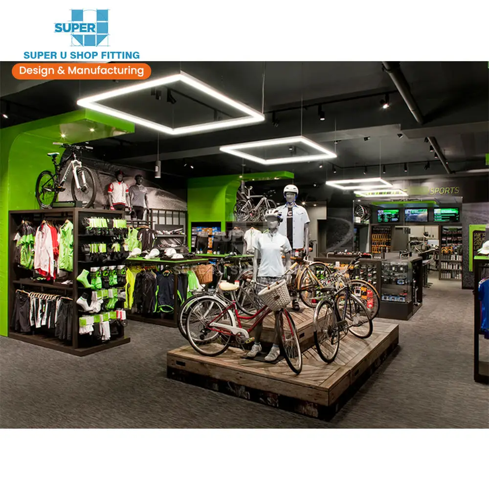 Decoración Para exposición Interior de bicicleta, tienda de ciclismo de montaña, deportes de carretera, ciudad, diseño Interior, mobiliario de tienda al por menor