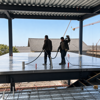 Plateforme de plancher multi-étages pour plantes |   Tôle de couverture en acier galvanisé à profil ouvert YX76 305 915 pour projets d'ateliers industriels