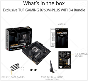 Pour ASU TUF GAMING B760M-PLUS WIFI D4 Intel 13e/12e génération LGA <span class=keywords><strong>1700</strong></span> MATX carte mère PCIe 5.0 2xPCIe 4.0 M.<span class=keywords><strong>2</strong></span> DDR4 WiFi 6 <span class=keywords><strong>2</strong></span>.5Gb - Product Image 6